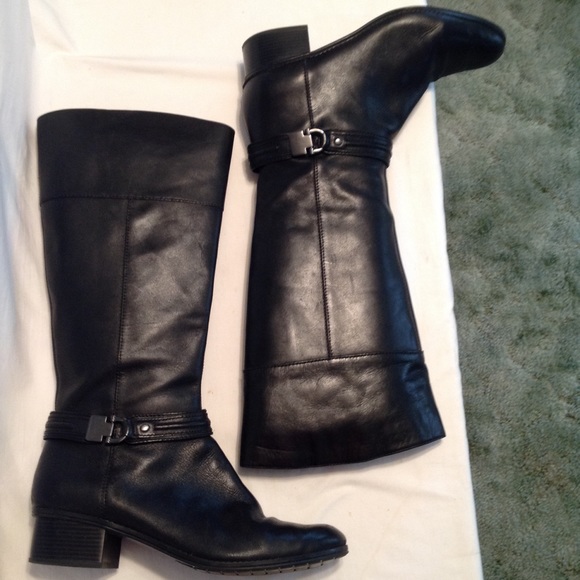 Bandolino Shoes - Bandolino"Carlita" black leather knee high boots